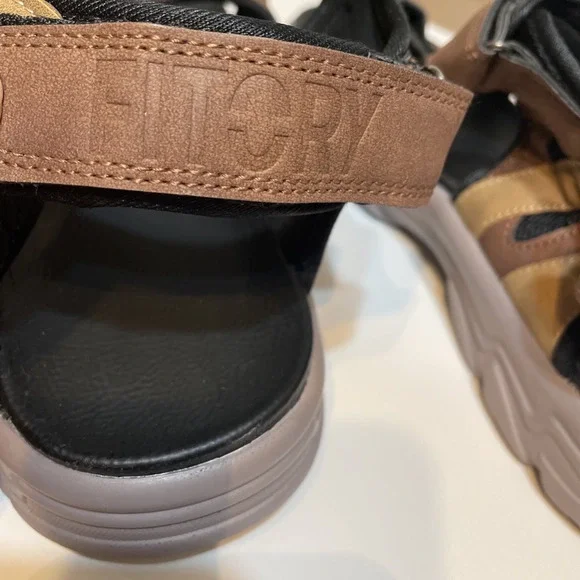 Fitory Mens Sport Sandals Brown Adjustable Strap Hook And Loop 10.5 EUR 44 - Picture 6 of 7